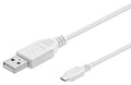 Goobay USB 2.0-cable, micro-USB for USB-A, 60cm, White — Goobay