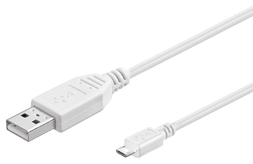 Goobay USB 2.0-cable, micro-USB for USB-A, 60cm, White — Goobay