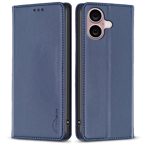 BINFEN COLOR iPhone 16 Plus Wallet Cover with Stand – Blue — BINFEN