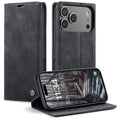 CASEME iPhone 17 Pro Wallet Cover with Card Slots - Black