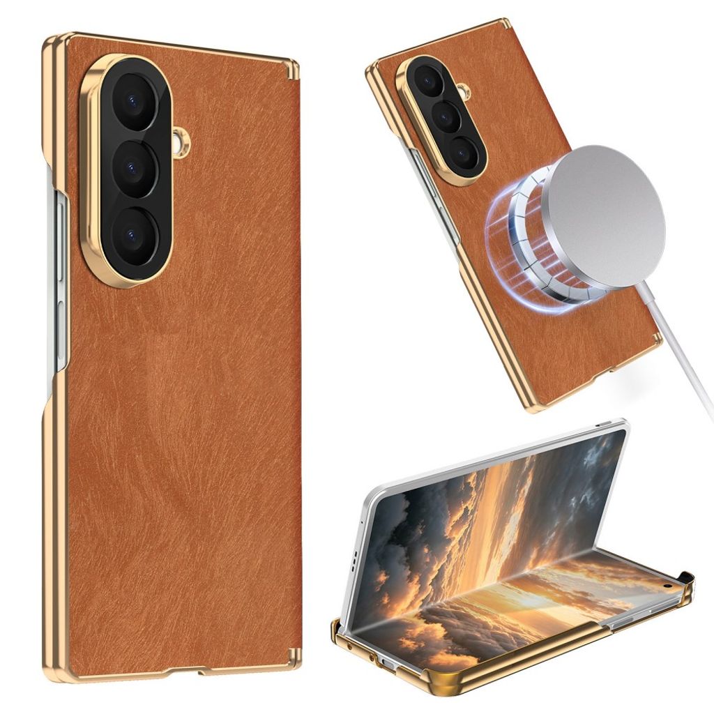 MagSafe Case in PU-leather Samsung Galaxy Z Fold8 Ultra - Brown — MagSafe