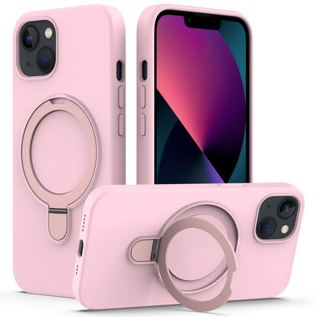 iPhone 14 Plus MagSafe Case with Ring Stand - Pink — Övrigt