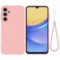 Samsung Galaxy A16 Silicone Case with Hand strap - Pink — Samsung