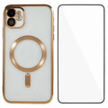 iPhone 11 Magnetic Case with Screen Protector – Gold