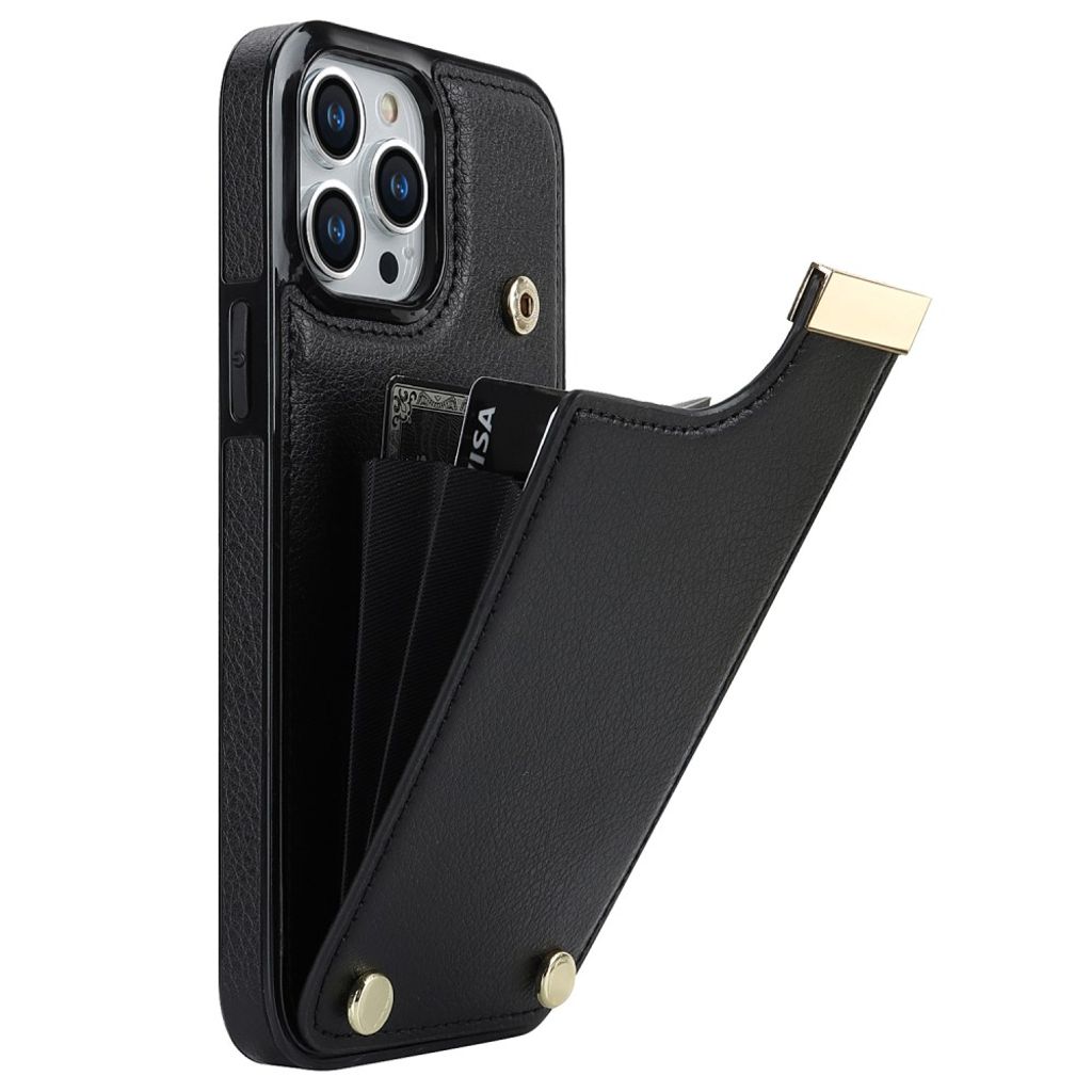 iPhone 15 Pro Case with card holder - Black