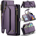 iPhone XS Max CASEME C36 Wallet Cover Multiple Card Slots - Purple — Övrigt