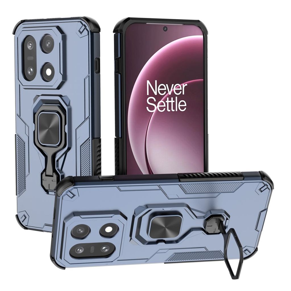 OnePlus 15 5G Case Ring Stand Shockproof - Dark Blue