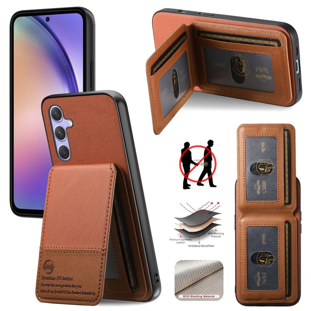 Samsung Galaxy A17 5G Case with Card slot - Brown