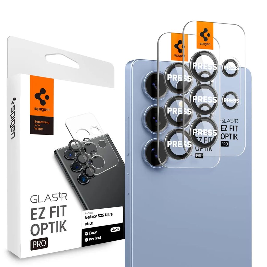 Spigen Glas.tR Ez Fit Optik Pro HD Samsung Galaxy S25 Ultra Lens protector 2 pcs