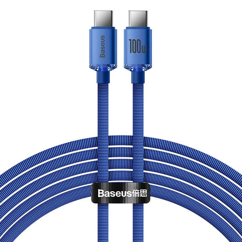 Baseus Crystal Shine USB-C to USB-C Charging cable 100W, 2m - Blue — Baseus