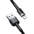 Baseus Cafule USB to Lightning, 2.4A, 0.5m - Grey/Black — Baseus