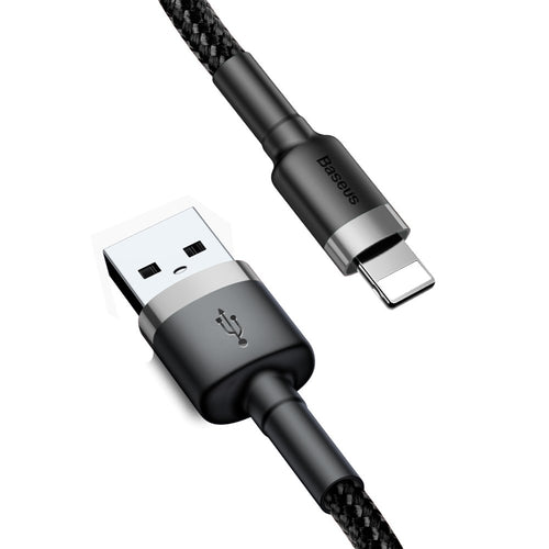 Baseus Cafule USB to Lightning, 2.4A, 0.5m - Grey/Black — Baseus