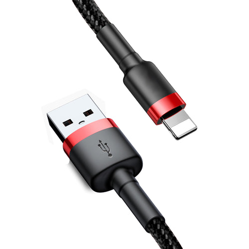 Baseus Kevlar USB cable with Lightning 2A, 1 m - Red/Black — Baseus