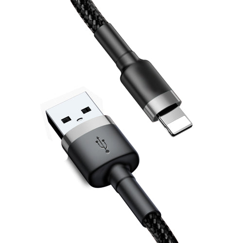 Baseus Kevlar USB cable with Lightning 2A, 1 m - Grey/Black — SiGN