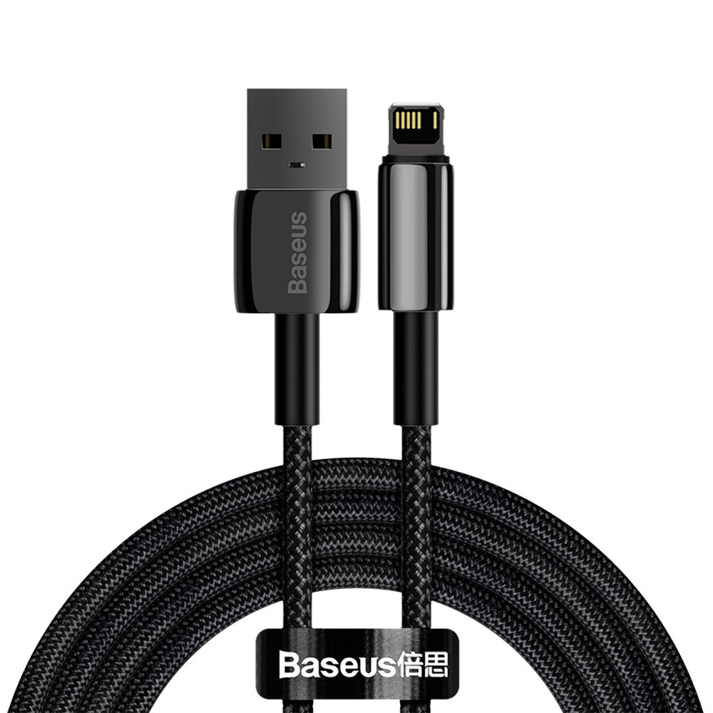 Baseus Tungsten Gold USB-A to Lightning 2.4A, 2m - Black — Baseus