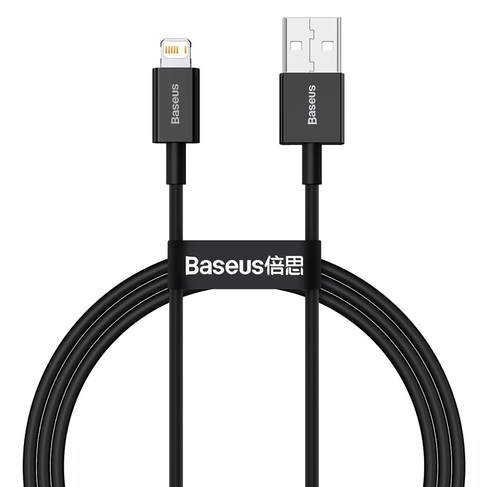 Baseus Superior Fast Charge USB-A to Lightning Cable, 2.4A, 1m - Black — Baseus
