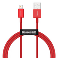 Baseus Fast charging cable USB-A to Lightning, 2.4A, 1m - Red — Baseus