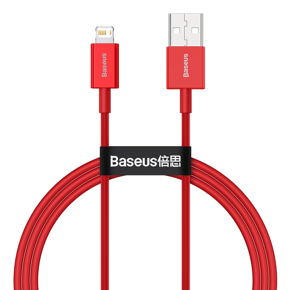Baseus Fast charging cable USB-A to Lightning, 2.4A, 1m - Red — Baseus