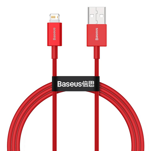 Baseus Fast charging cable USB-A to Lightning, 2.4A, 1m - Red — Baseus