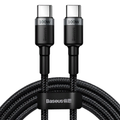 Baseus Cafule Cable USB-C to USB-C, PD 2.0, 100W, 5A, 2m - Black — Baseus