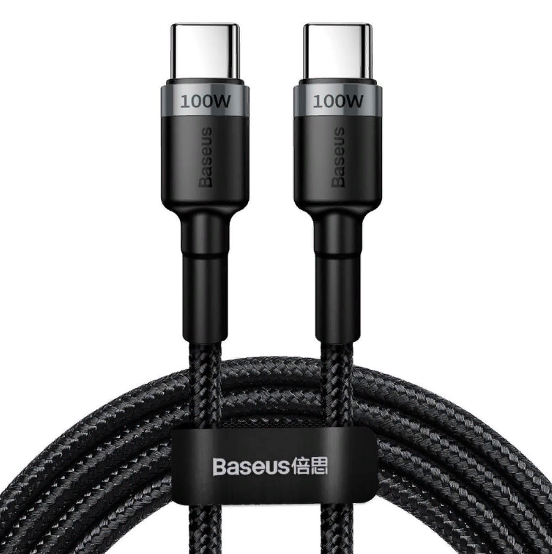 Baseus Cafule Cable USB-C to USB-C, PD 2.0, 100W, 5A, 2m - Black — Baseus