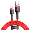 Baseus Cafule USB to USB-C Cable, 3A, 1m - Red — Baseus
