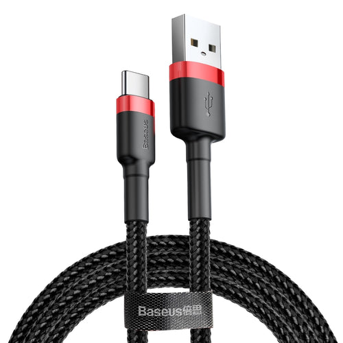 Baseus Cafule USB to USB-C Cable, 3A, 1m - Red/Black — Baseus