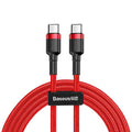 Baseus Cafule QC 3.0, USB-C PD, 3A USB-C to USB-C cable 2m - Red