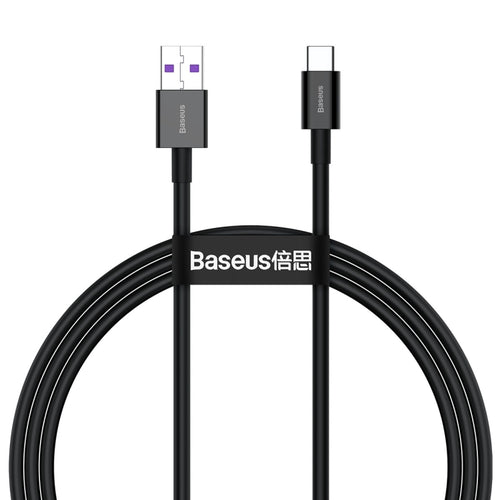 Baseus Fast charging cable USB-A to USB-C, 66W, 1m - Black — Baseus