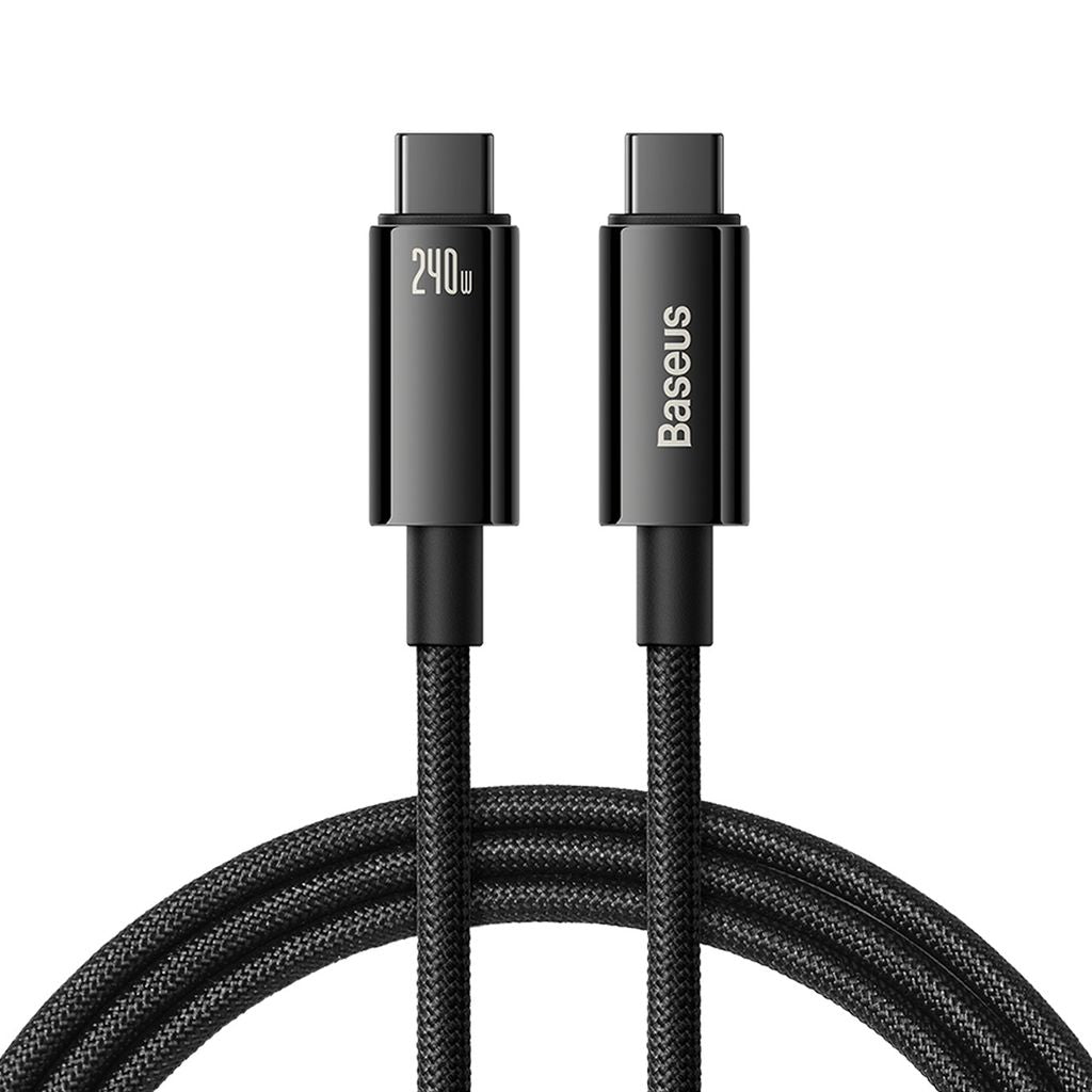 Baseus Tungsten Gold cable USB-C - USB-C 240W, 2m - Black — Baseus