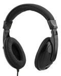 Deltaco Headphones with volume control, USB-C, black