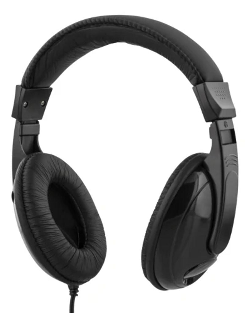 Deltaco Headphones with volume control, USB-C, black