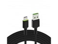 Green Cell Cable Ray USB Cable, USB-A - USB-C, 1,2m, LED backlight, QC 3.0