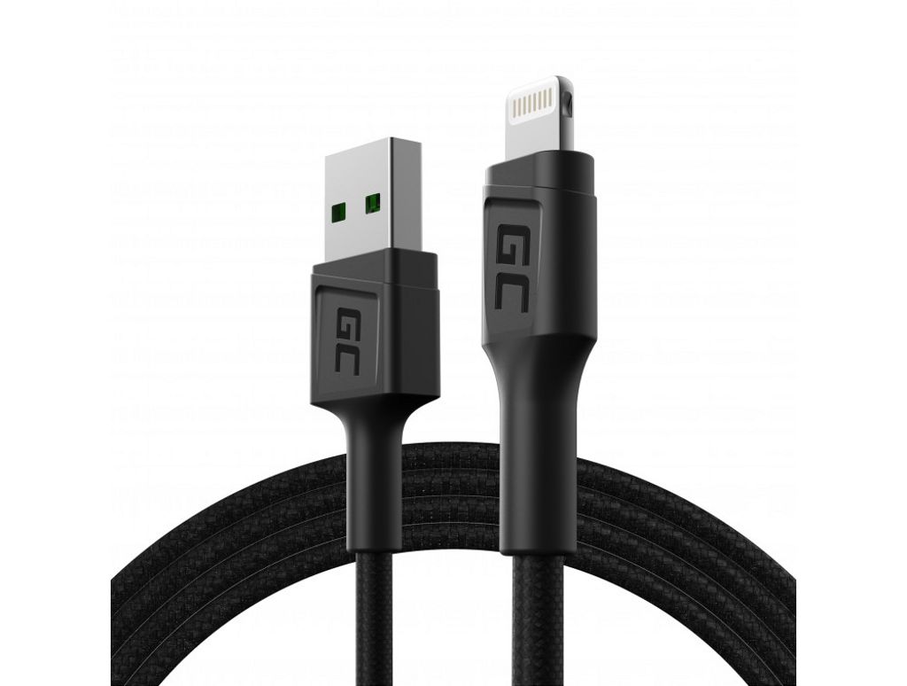 Green Cell Cable PowerStream USB-A - Lightning 1.2m QC Apple 2.4A — Green Cell
