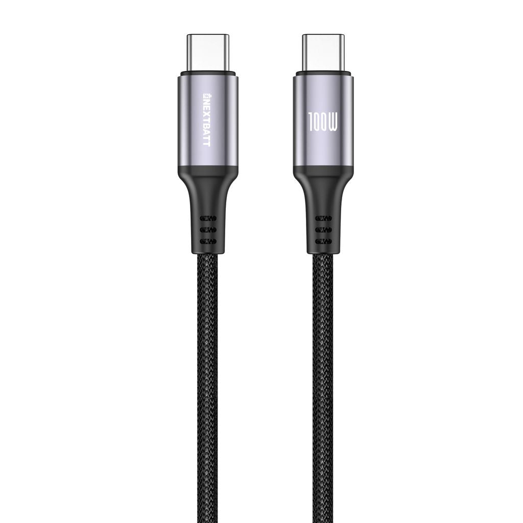 NEXTBATT USB-C to USB-C Cable 100W, 5A, 1m - Black