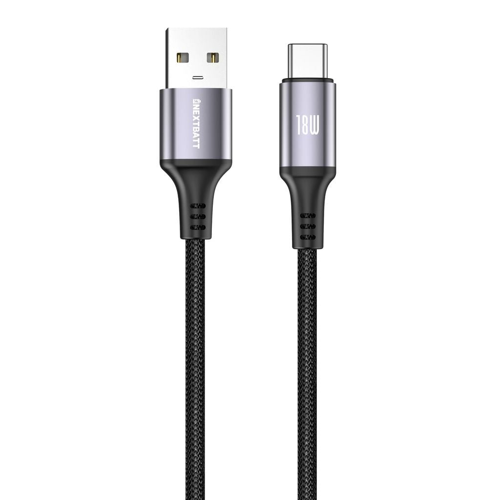 NEXTBATT USB-A to USB-C Cable 18W, 1m - Black