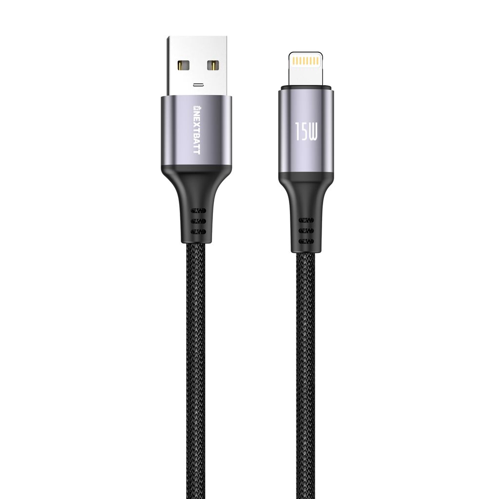 NEXTBATT USB-A to Lightning Cable 15W, 1m - Black