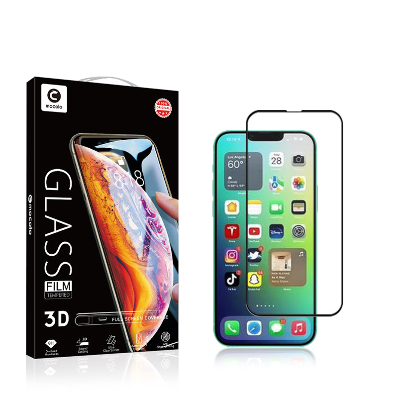 MOCOLO 3D Screen Protector Tempered Glass for iPhone 14 Plus/13 Pro Max - Black