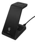 Deltaco 3-in-1 Wireless Charging Stand 15W - Black — DELTACO