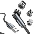 SiGN 3-in-1 360° Magnetic Cable Lightning, USB-C, Micro-USB, 2.4A - Black