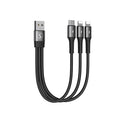 SiGN 3-in-1 Cable Lightning, USB-C, 0.15m, 3.5A, 20W - Black — SiGN