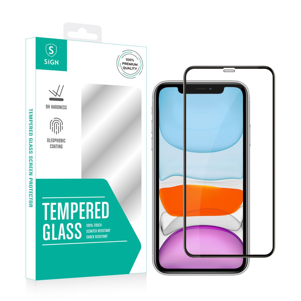 SiGN 3D Screen Protector Tempered Glass + Dust Mesh for iPhone XR & iPhone 11 — SiGN