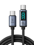SiGN USB-C to USB-C Cable 100W with Display, 1.2m - Black
