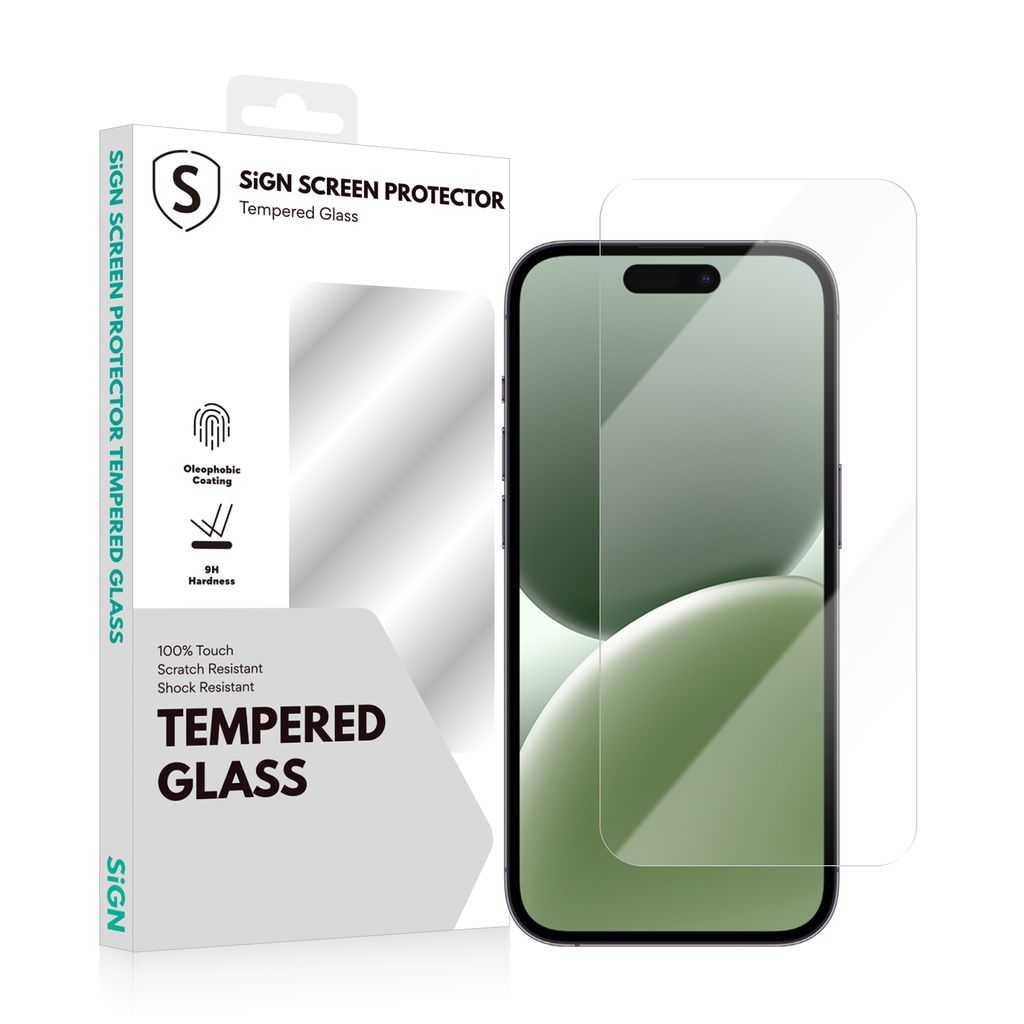 SiGN Tempered Glass Screen Protector for iPhone 17 / 16 Pro — SiGN