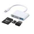 SiGN 4-in-1 Lightning to USB-A, SD/TF, Lightning - White — SiGN