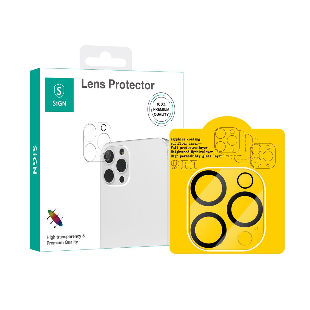 SiGN Tempered Glass Lens Protector for iPhone 16 Pro & iPhone 16 Pro Max