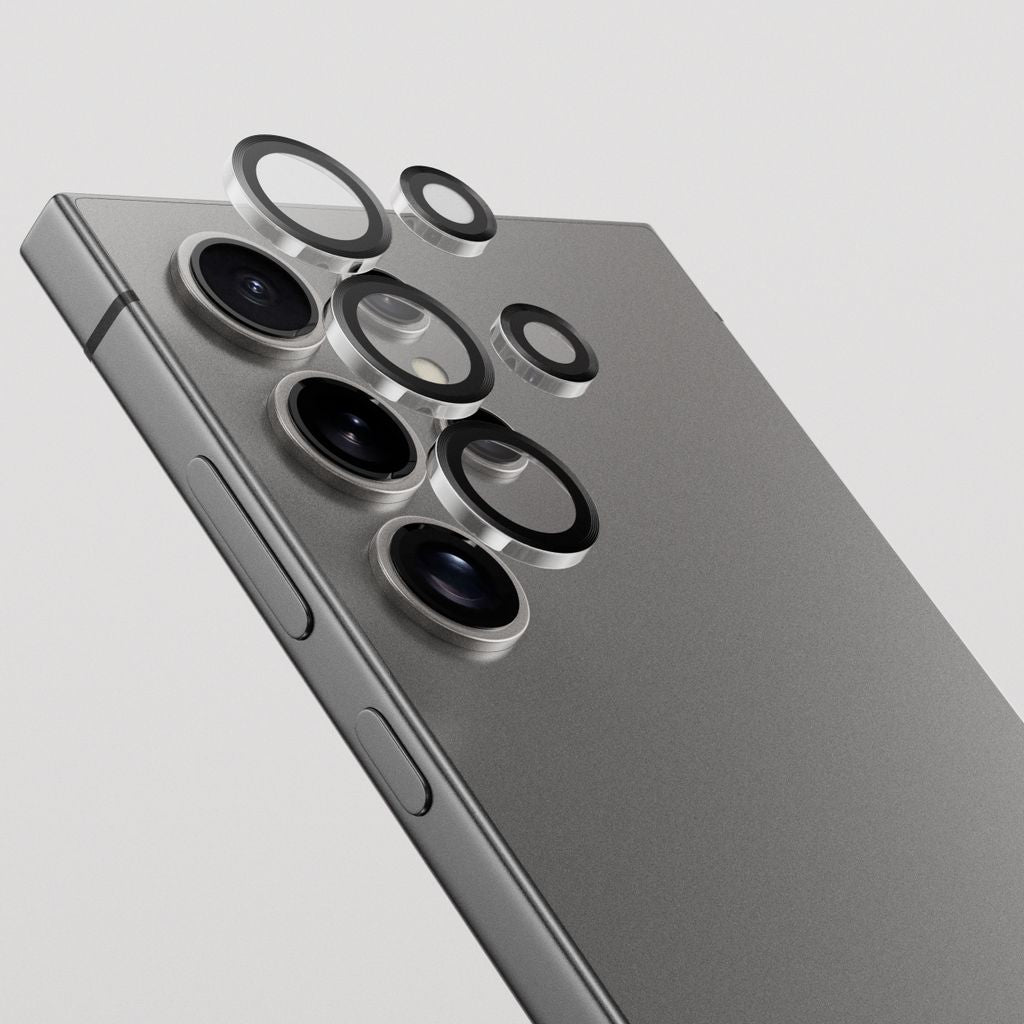 SiGN Lens protector in tempered glass for Samsung Galaxy S24 Ultra - Black/transparent