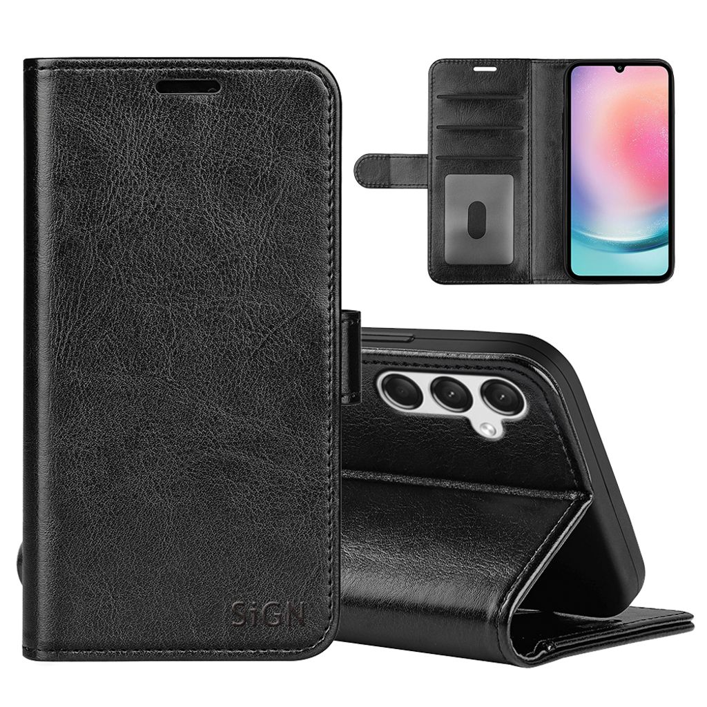 SiGN Wallet Cover for Samsung Galaxy A25 - Black