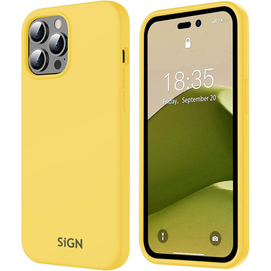 SiGN Liquid Silicone Case for iPhone 14 Pro Max - Yellow