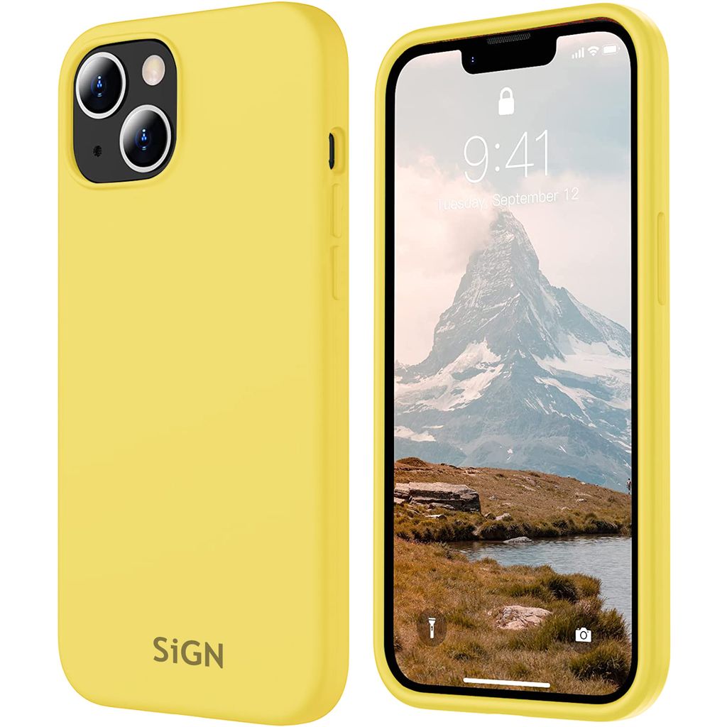 SiGN Liquid Silicone Case for iPhone 15 - Yellow — SiGN